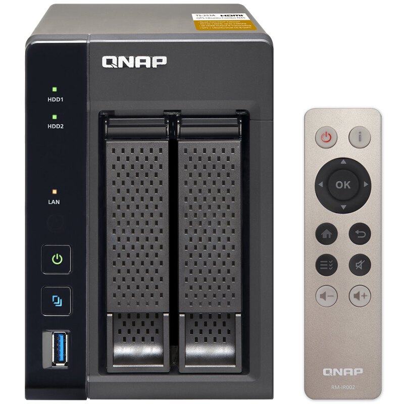 威聯(lián)通（QNAP） TS-253A 4G內(nèi)存 兩盤位網(wǎng)絡(luò)存儲器NAS 四核處理器 （無內(nèi)置硬盤）