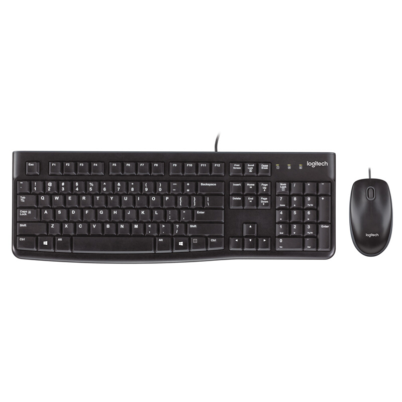 羅技（Logitech） MK120 鼠標(biāo)鍵盤(pán)套裝 三年質(zhì)保 (黑色) 