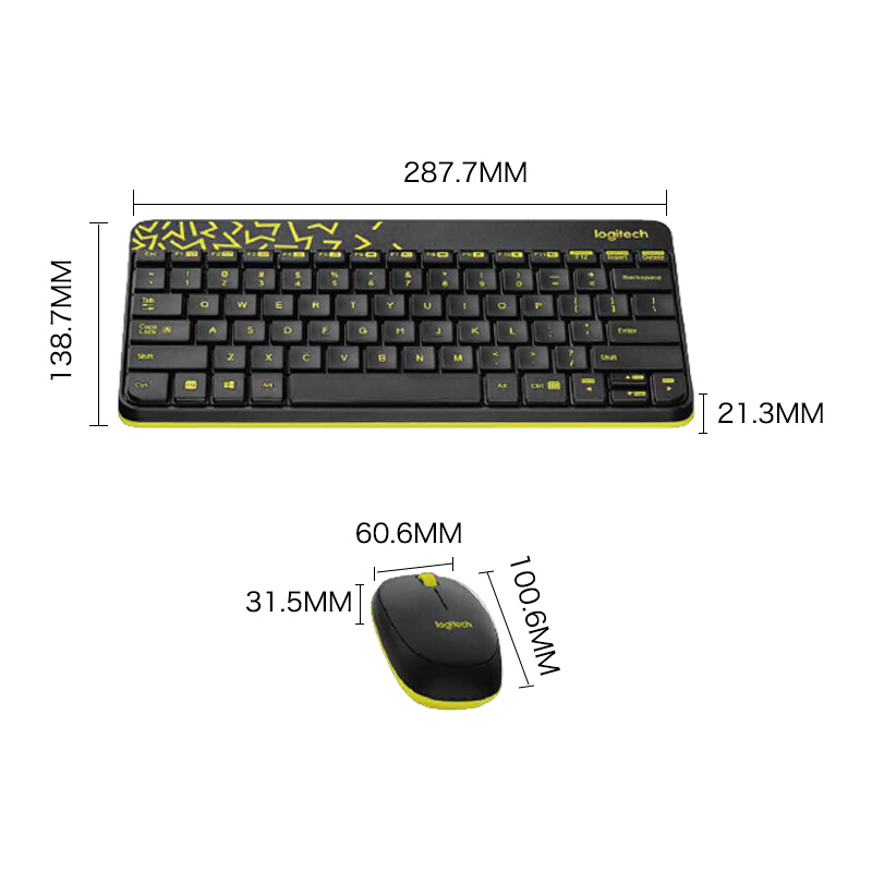 羅技（Logitech） MK245 Nano 無線鍵鼠套裝 小鍵盤 (黑黃) _http://www.bzsa.cn/img/sp/283/e007cf57-e9fe-4af4-96b0-8523c0cdca4a.jpg