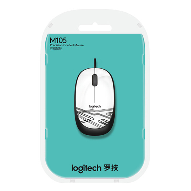 羅技（Logitech） M105 時尚多彩鼠標 左右手通用 (清新白) _http://www.bzsa.cn/img/sp/284/9ccbca07-989d-49d4-8418-5f23012154df.jpg