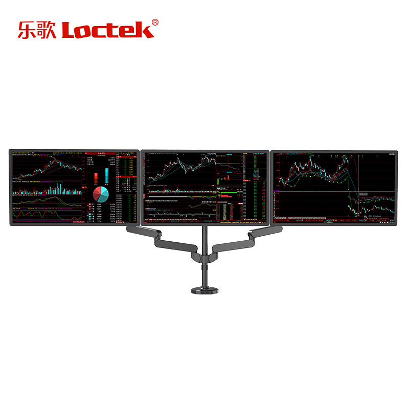 樂歌（Loctek） Q5T 三屏多屏顯示器支架電腦支架 旋轉(zhuǎn)升降伸縮支架