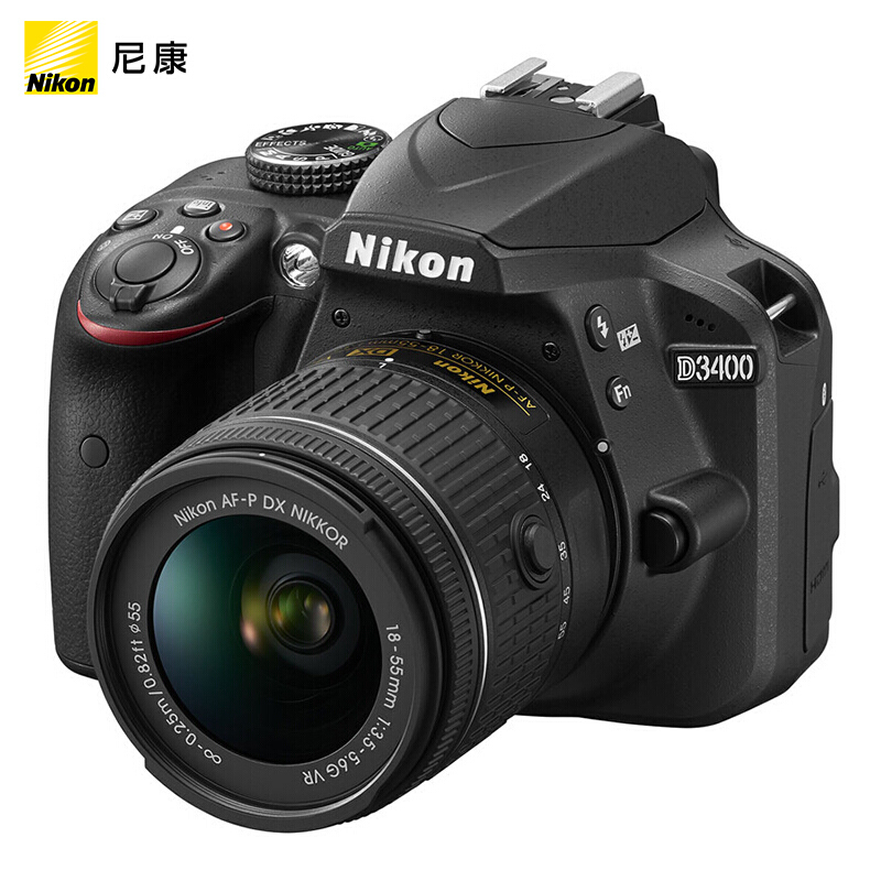 尼康（Nikon） D3400 入門(mén)單反數(shù)碼照相機(jī) (AF-P DX 尼克爾 18-55mm f/3.5-5.6G VR防抖鏡頭套機(jī)) 