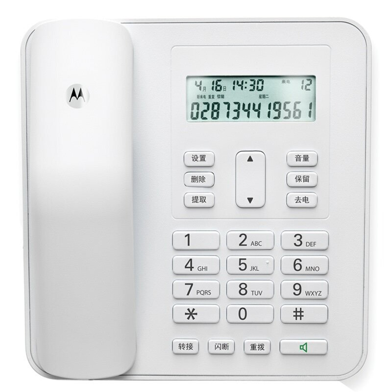 摩托羅拉（Motorola） CT310C 固定有繩電話機座機來電顯示免電池大屏幕歐式時尚辦公商務(wù)家用有線座機（白色）_http://www.bzsa.cn/img/sp/329/bdb5b44a-9e18-4063-ae41-76c5e59a8d81.jpg