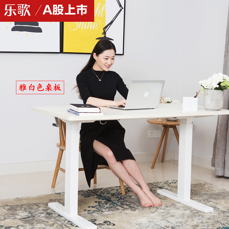 樂歌（Loctek） E3 呵護腰椎站立辦公電動升降桌/立柱3節(jié) (凹型1400*700mm) 