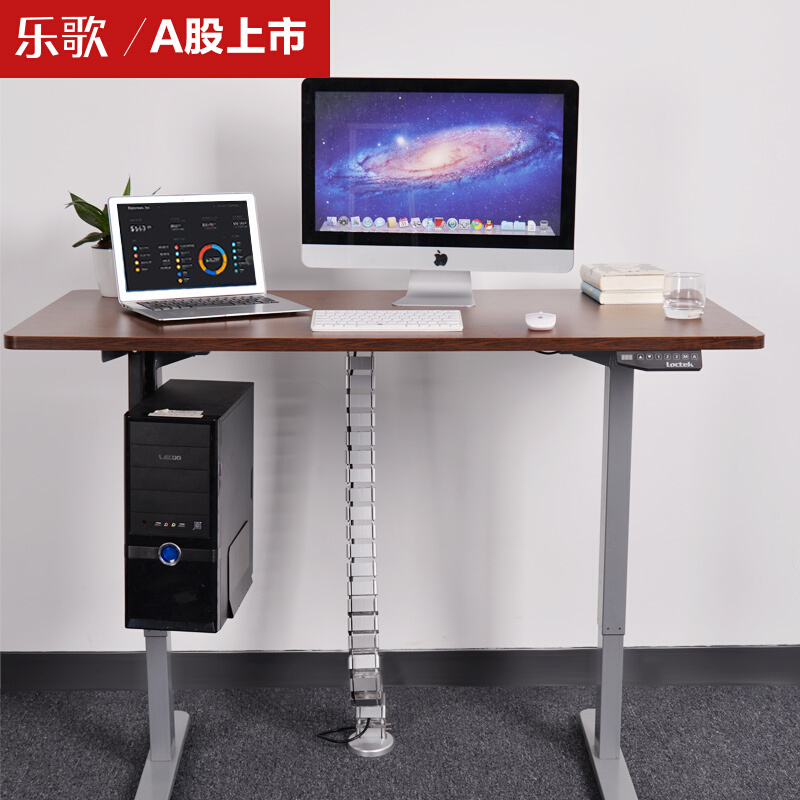 樂歌（Loctek） E1D 站立辦公電動升降桌套裝 (灰色桌架/胡桃木色桌板/方形1200x600mm) _http://www.bzsa.cn/img/sp/361/4847de49-104e-4176-81b1-c837b534f813.jpg