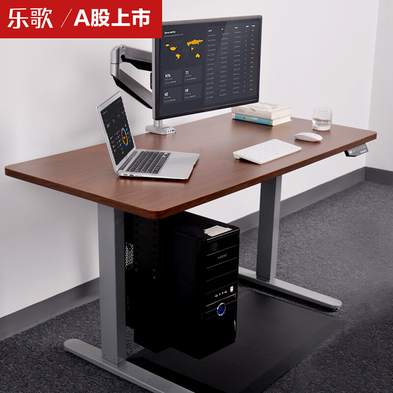 樂歌（Loctek） E1D 站立辦公電動升降桌套裝 (灰色桌架/胡桃木色桌板/方形1200x600mm) _http://www.bzsa.cn/img/sp/361/f72db2a5-8873-4196-b293-ed2874cc776d.jpg