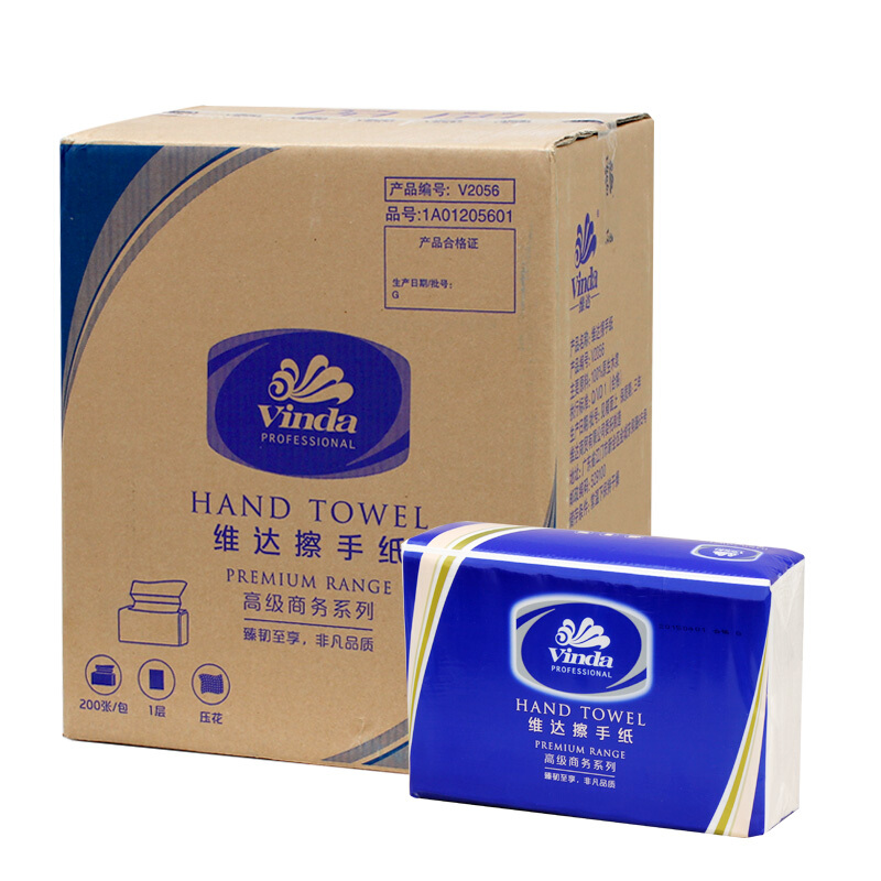 維達(dá)（Vinda） V2056 商用商務(wù)酒店公共場合用三折紙擦手紙200抽/包_http://www.bzsa.cn/img/sp/386/b7f21009-c0d8-4612-a5b8-9f28770e53e7.jpg