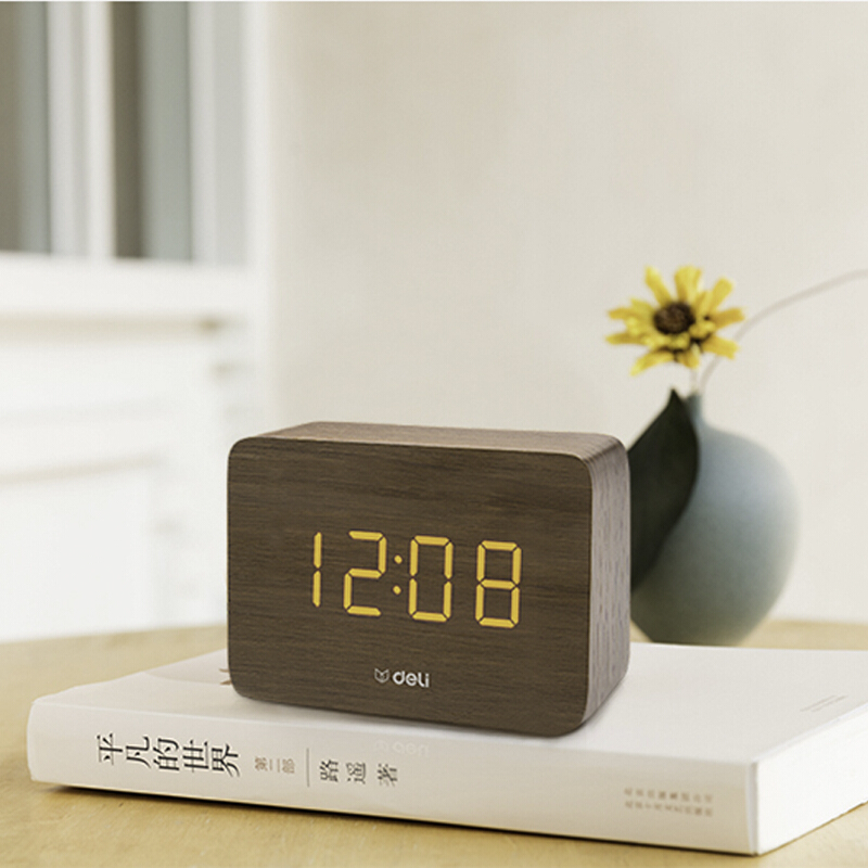 得力（deli） 8814 多功能電子鐘 100*42*70mm (棕色) _http://www.bzsa.cn/img/sp/419/5fbd0ca9-7ef0-4502-b656-ea87503ab3f3.jpg