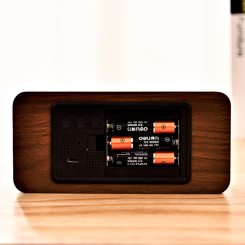 得力（deli） 8815 多功能電子鐘 150*42*70mm (黑色) _http://www.bzsa.cn/img/sp/419/c612c842-9ac7-44fb-97a5-966751a92f72.jpg