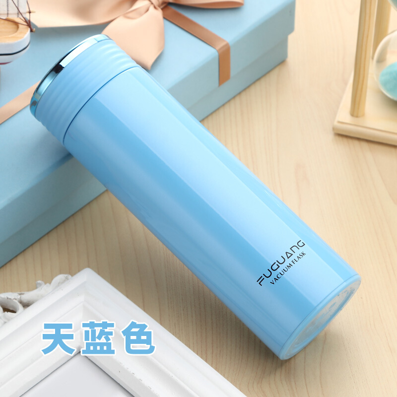 富光 FGL-3590 保溫杯 420ml 不銹鋼車(chē)載辦公泡茶水杯 （海藍(lán)）