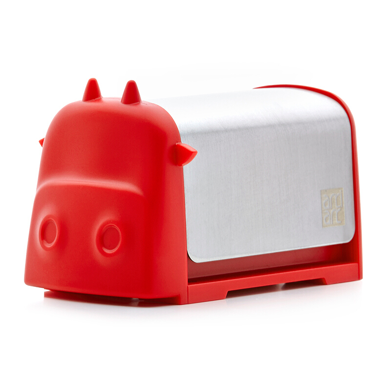 Artiart CUTE004C 自動按壓牙簽盒/創(chuàng)意牙簽筒（紅色）