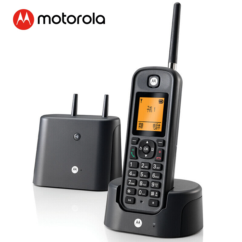 摩托羅拉（Motorola） O201C 電話機(jī) 遠(yuǎn)距離數(shù)字無(wú)繩單機(jī) 橙色背光電話簿中英文顯示菜單可擴(kuò)展 無(wú)線座機(jī)（黑色）_http://www.bzsa.cn/img/sp/764/3b5f1f3a-e2ed-47b3-ada1-74917c389914.jpg