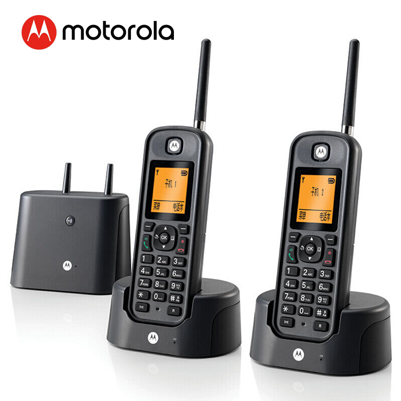 摩托羅拉（Motorola） O202C 電話(huà)機(jī) 遠(yuǎn)距離數(shù)字無(wú)繩套裝 橙色背光電話(huà)簿中英文顯示菜單可擴(kuò)展 無(wú)線(xiàn)座機(jī) （黑色）_http://www.bzsa.cn/img/sp/764/60803777-6834-4605-9112-84fa2d41379b.jpg