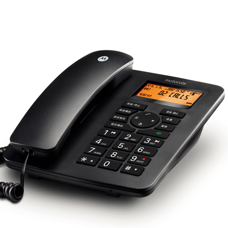 摩托羅拉（Motorola） CT111C 智能自動/手動插卡錄音電話機(jī)座機(jī)商務(wù)客服電話呼叫中心家用辦公固定座機(jī) （黑色）_http://www.bzsa.cn/img/sp/766/921bad81-8b40-4557-a1e0-d9a4eb8c814f.jpg