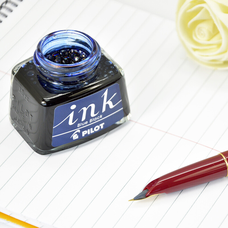 百樂（PILOT）非碳素墨水 不堵筆鋼筆墨水30ml 藍黑INK-30-BB_http://www.bzsa.cn/newimg/C202209/1662541080795.jpg