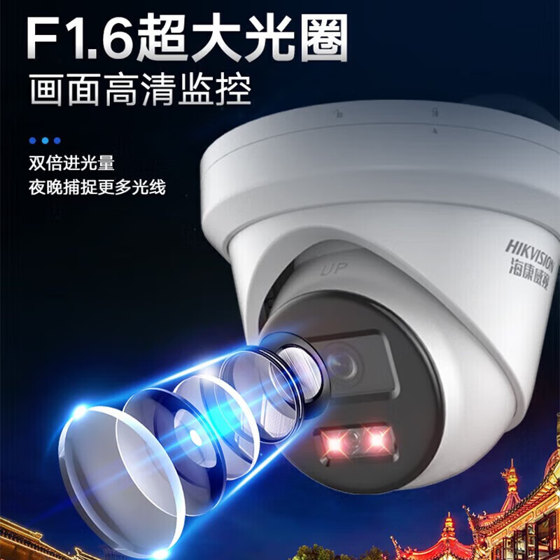 ?？低?400萬星光級紅外海螺型高清POE攝像機套裝 DS-2CD3346WDV3-I 4mm（攝像頭20個 錄像機1臺 8T硬盤2個）_http://www.bzsa.cn/newimg/C202312/1702522896968.jpg